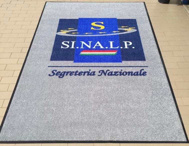 Tappeto asciugapassi personalizzato con logo SINALP - Segreteria Nazionale